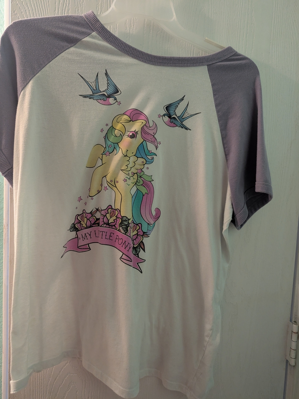My Little Pony Pastel Graphic Raglan Tee - Lavender Sleeves